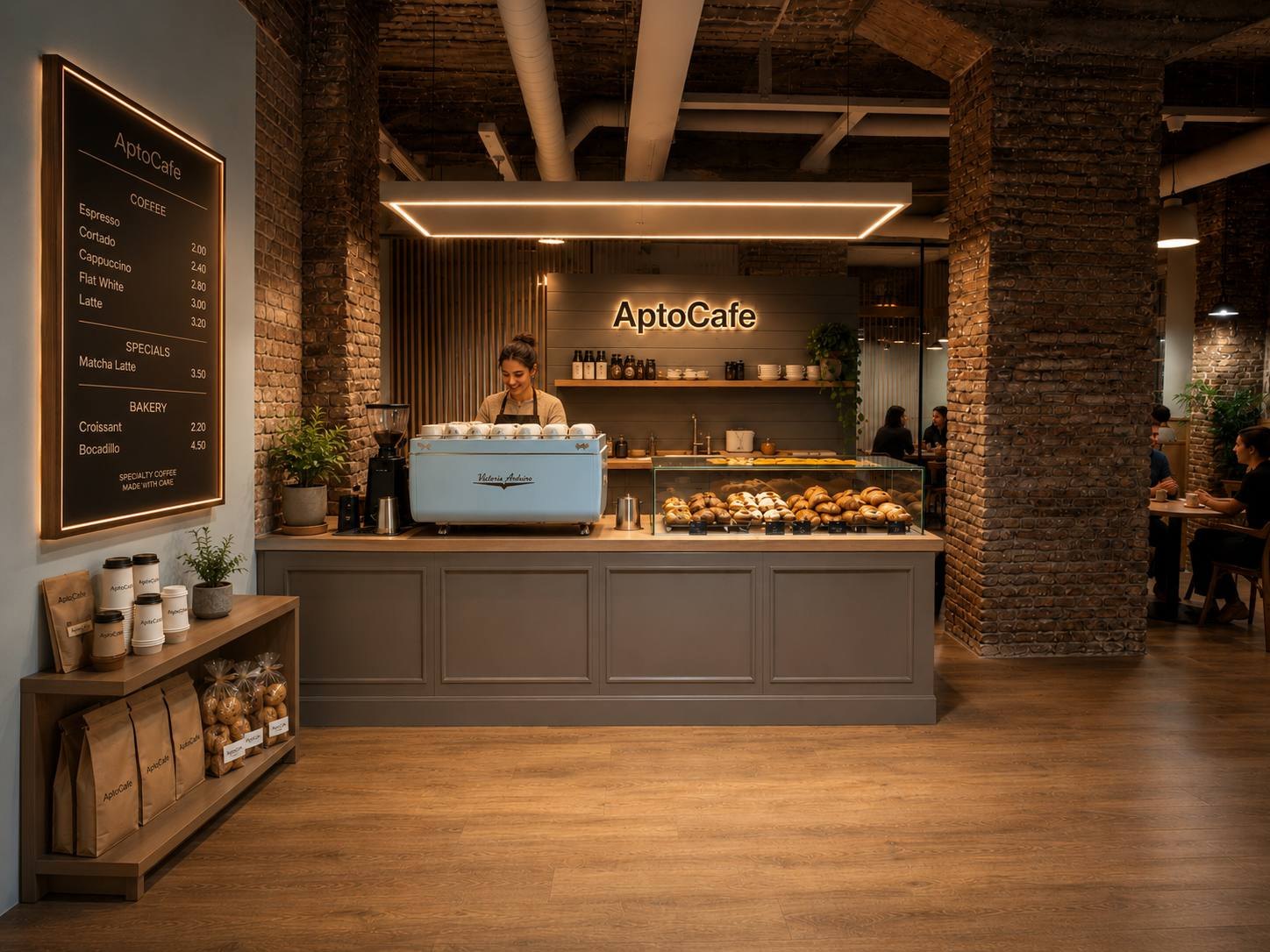 Cafetería AptoSpace con speciality coffee en Sant Gervasi Barcelona